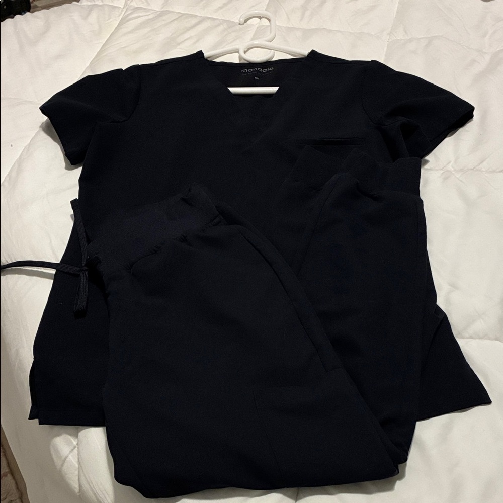 Mandala scrubs midnight navy blue scrub top and xsp joggers